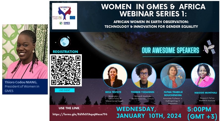 "Exciting news in Earth Observation &amp; Geospatial Industry! 🌍 Join our webinar on "Technology &amp; Innovation for Gender Equality" hosted by #Women in #GMES and #Africa 
📅 Date: Jan 10, 2024 🕒 Time: 17:00 Hr. (5:00 PM GMT+3) 📍 Register: lnkd.in/dgDxVZdx