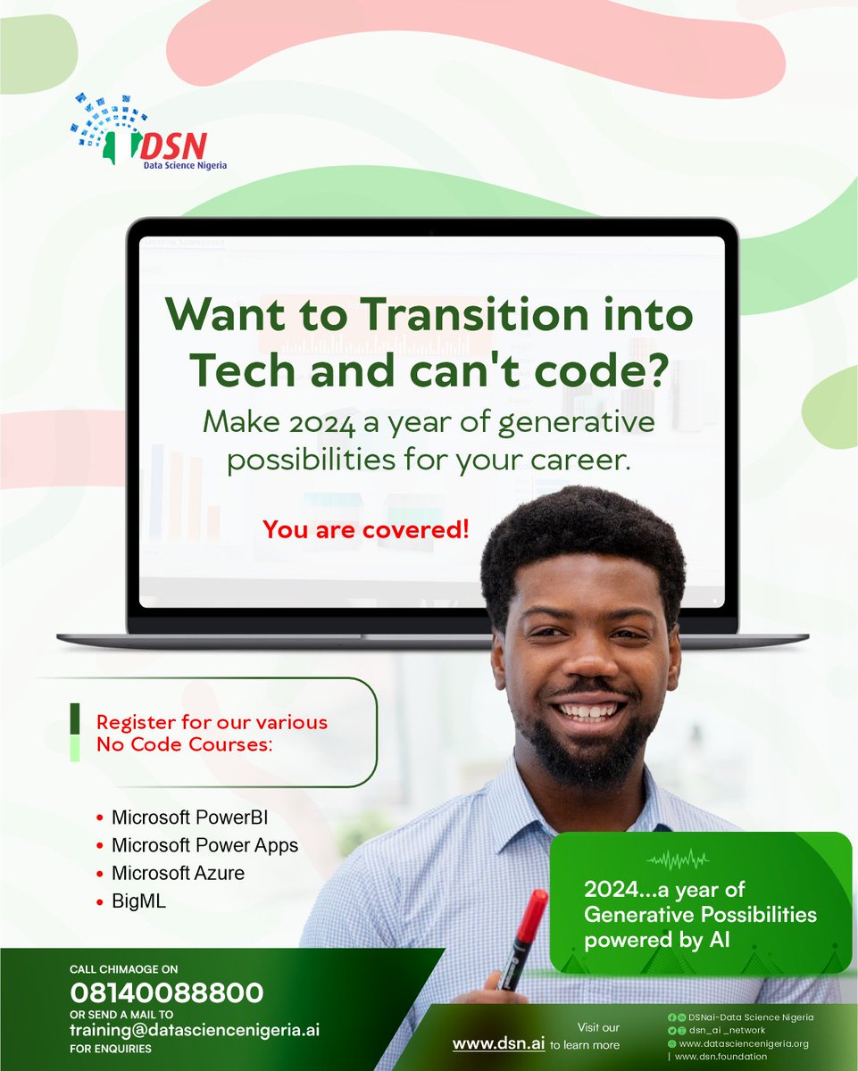 Ease into the Tech world WITHOUT coding effortlessly! Join the generative possibilities unfolding in 2024. Register for our No Code Courses to set you on that path. We offer customized hands-on training in the following courses: 1. Microsoft PowerBI 2. Microsoft Power Apps 3.…