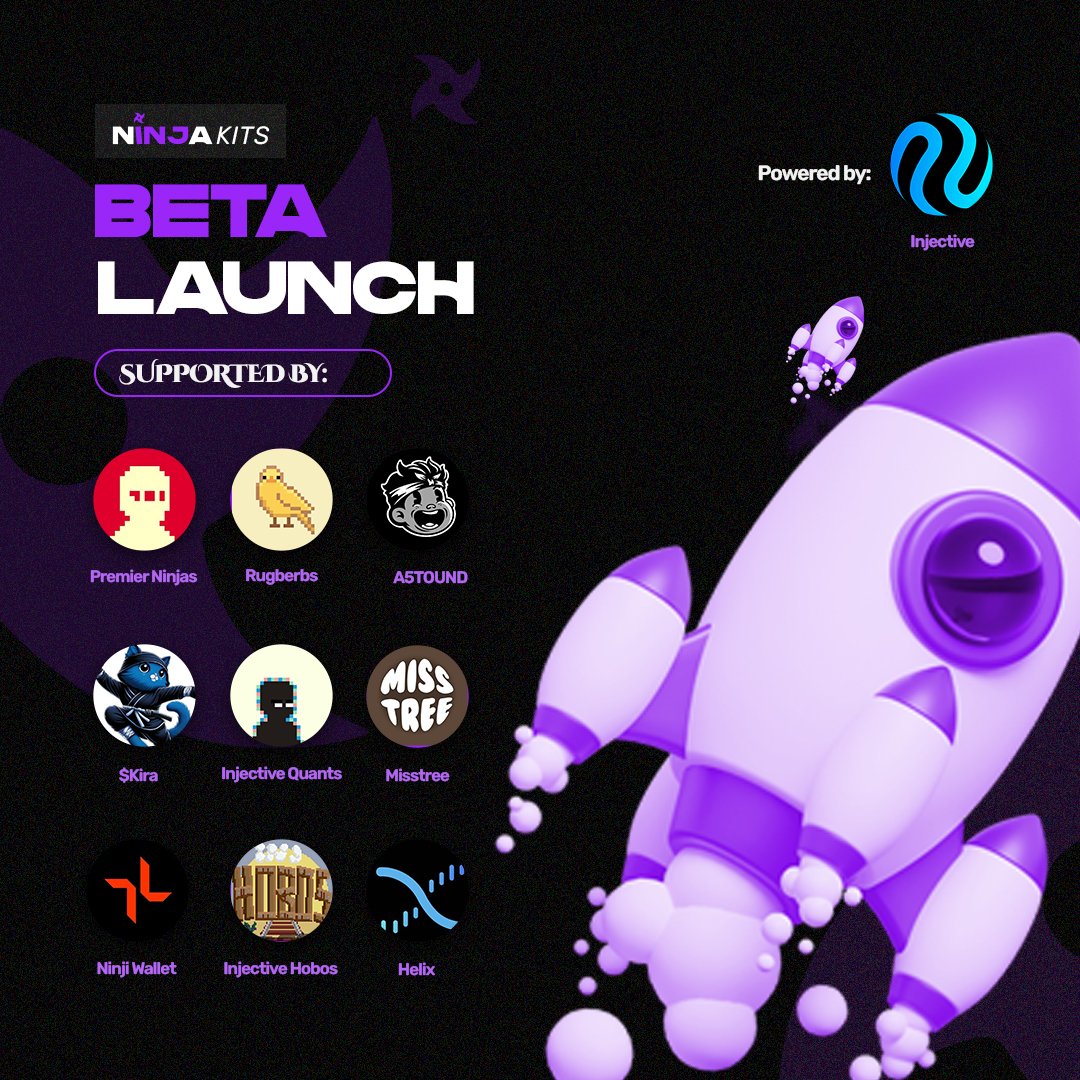 NinjaKits_'s tweet image. 🔹🥷Ninjakits BETA testing is live for $INJ ninjas and shinobis to test on @Injective_

🌐dAPP: ninjakits.io

🔹Please note that during this BETA test, some functions may not be working at full capacity.

🔹 ⤵️A thread of guidelines on how Ninjakits functions;