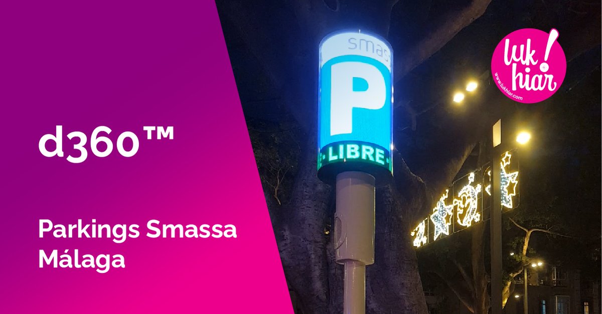 🚀 #Digitalsignage, una nueva comunicación de Parkings Smassa Málaga.   

Con el nuevo d360™ logramos sustituir la clásica y aburrida señalización de los parkings por una con visión 360º.   

🔗 Más información, en nuestra web: cutt.ly/HwA71Au5