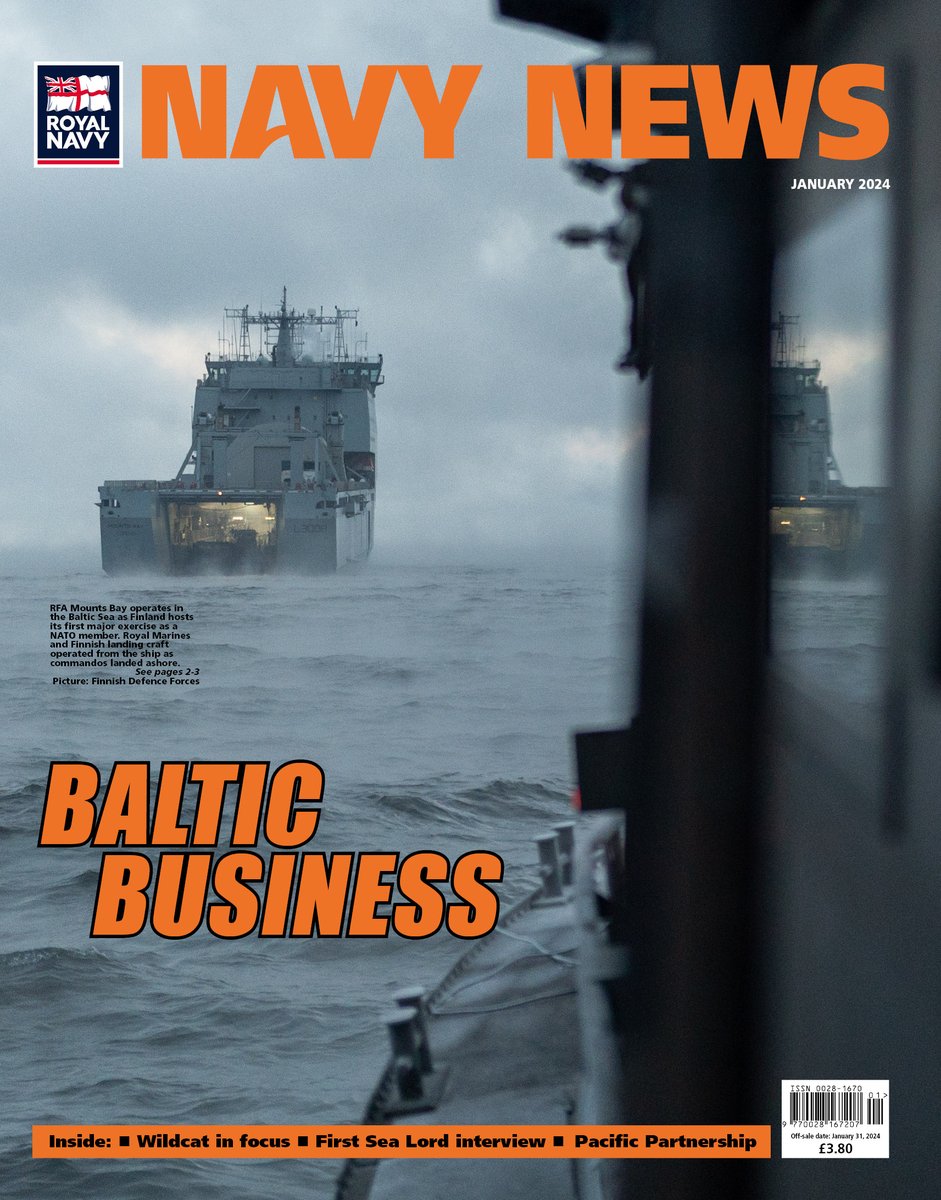 January blues? Fear not. Start the year right with January's Navy News magazine... jam-packed with all the latest news and insight, led by our cover star @RFAMountsBay during her Baltic mission. Subscribe now: royalnavy.mod.uk/news-and-lates…