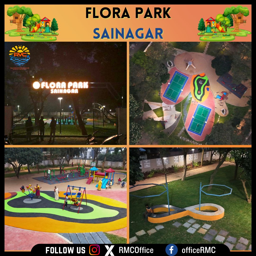 These are Some Night Clicks of Recently Inaugurated 'FLORA PARK' at Sainagar.
#development #parks #infrastructuredevelopment #KidsActivity #playingequipment #rmc