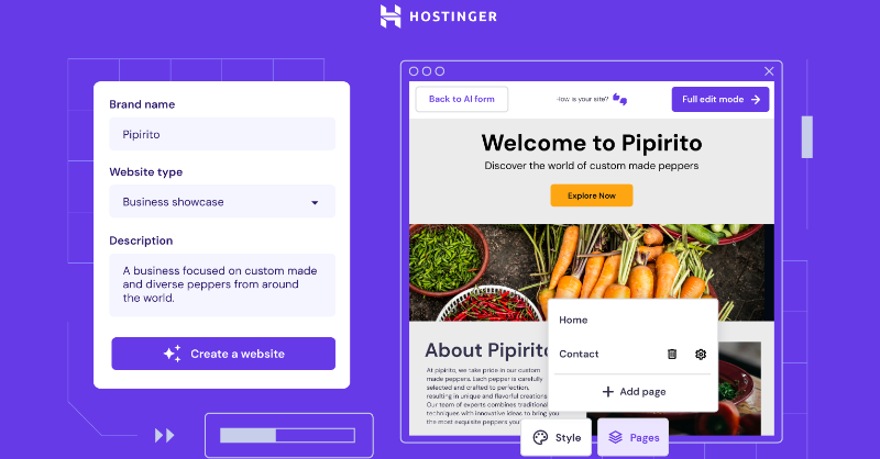 Hostinger's tweet photo. At Hostinger, we always strive to bring the best services for our customers โ thatโs why we released a number of tools designed to streamline your online journey ๐ Check our top #productreleases and #featureupdates in 2023 here! โจ