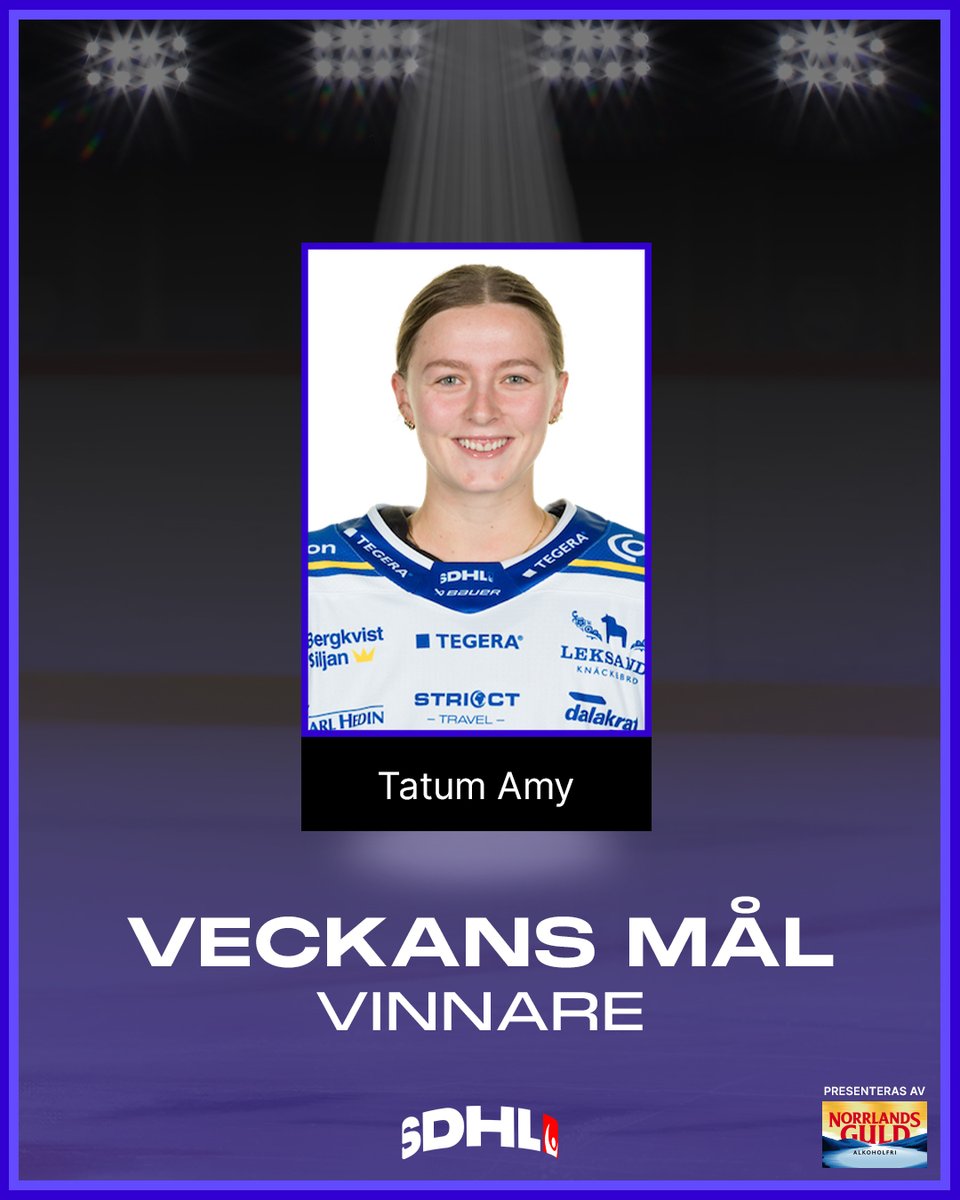 🥇 Ni har röstat fram vinnaren i Veckans mål för vecka 51 och 52 – och det blev Tatum Amy, Leksand

Läs mer här: sdhl.se/article/am1as6…
#instapuck #SDHL #svssdhl #ishockey