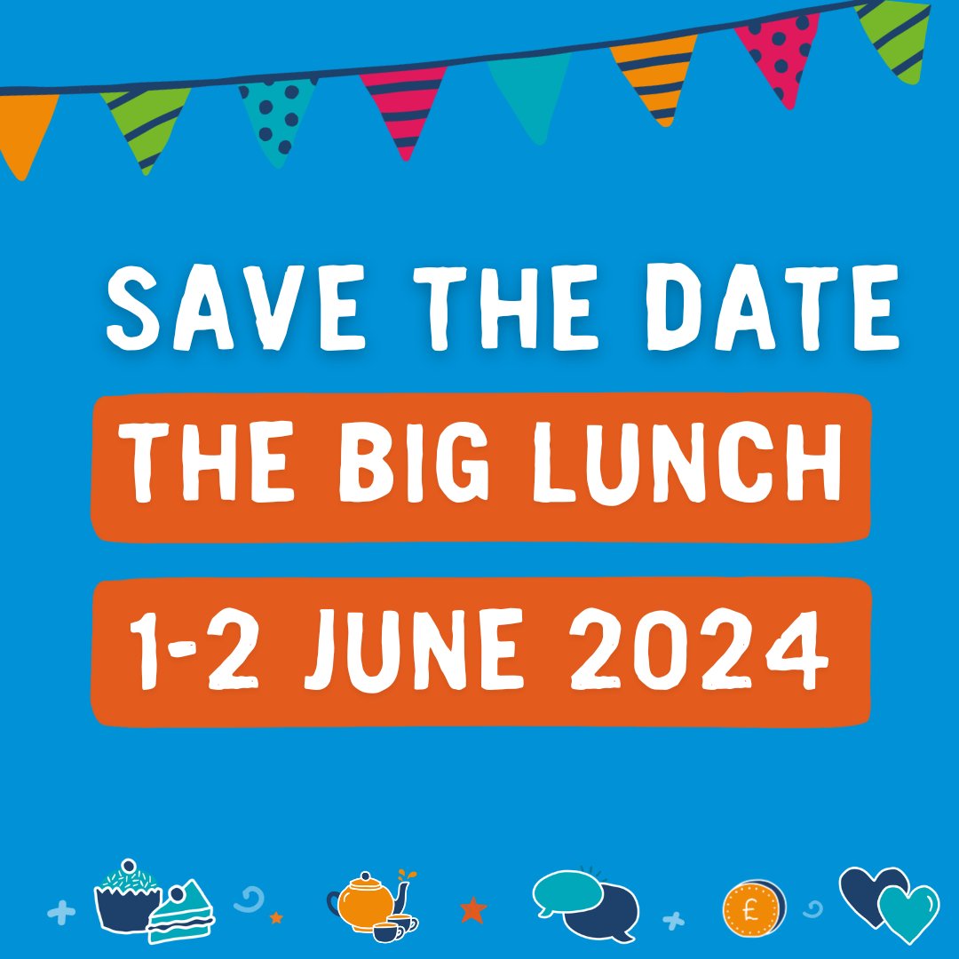 🥁🥁🥁 Drum roll please… We’re delighted to say The Big Lunch dates for 2024 are in! SAVE THE DATE and get your community together for a celebration on 1-2 June. Packs coming soon… 👀 #TheBigLunch Will you be hosting your own Big Lunch? Let us know 😁👇