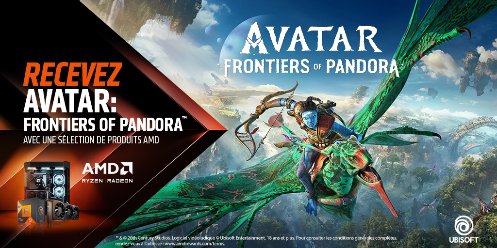 Prolongation 🚨

Jusqu'au 30 janvier, obtenez Avatar: Frontiers of Pandora pour l'achat de certains produits AMD 🎁

Plus d'infos 👉 bit.ly/3Sr3k9l