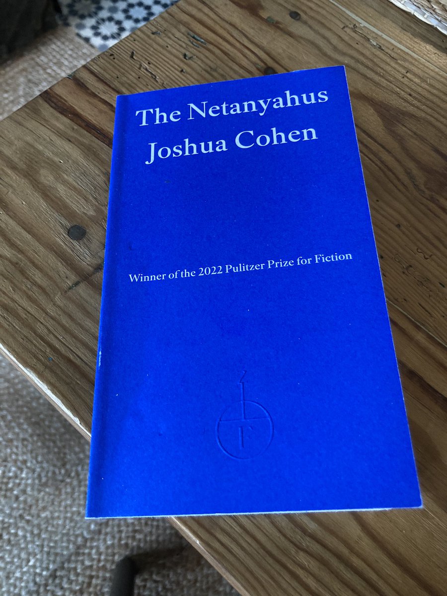 This is how Joshua Cohen’s @PulitzerPrizes winning novel “The Netanyahus” begins. Intelligent, witty and captivating. Available at the @SecretKingdoms bookstore.