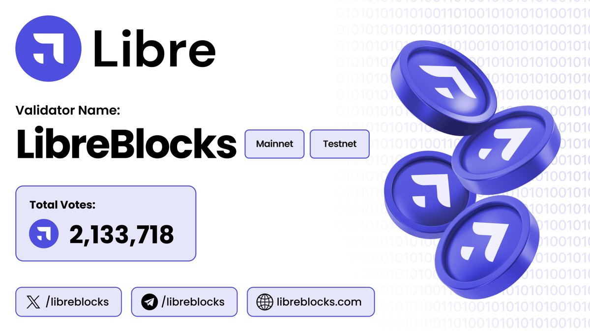 Libre Blocks (@libreblocks) on Twitter photo 🚀 Vote for #LibreBlocks for a Strong and Fast Blockchain Experience! 🌟
🌐 On <a href="/libreblockchain/">Libre | Bitcoin L2</a>
✨ Instant Transaction: Just 0.5 seconds
💸 Zero Gas Fees
#LibreBlocks is shaping the future of blockchain. Support us today and let's build the future together! 🗳️🌍
👉 You can 🚀 Vote for #LibreBlocks for a Strong and Fast Blockchain Experience! 🌟
🌐 On <a href="/libreblockchain/">Libre | Bitcoin L2</a>
✨ Instant Transaction: Just 0.5 seconds
💸 Zero Gas Fees
#LibreBlocks is shaping the future of blockchain. Support us today and let's build the future together! 🗳️🌍
👉 You can