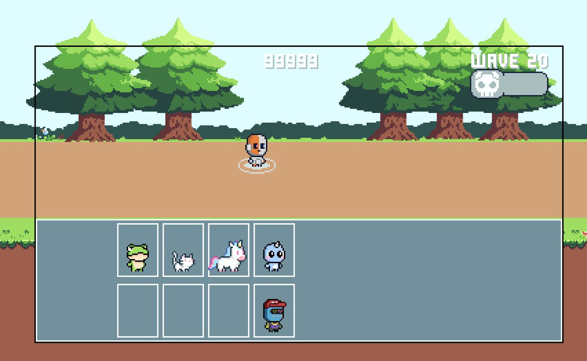 Put the first <a href="/Petbot_io/">Petbot</a> prototype on pause while I work on a 2nd one

Not sure how to succinctly describe it yet. It'll be like an rpg party based autobattler. I wanted a game that I can play while on the train

Image is just a mockup
You can find more info in the petbot discord