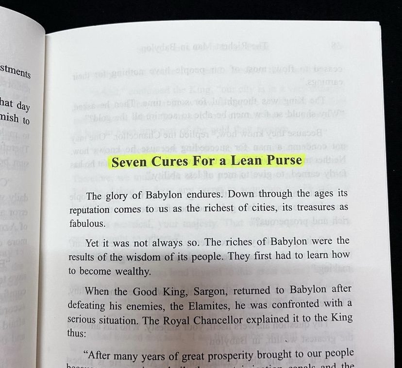 Noblemasculin1's tweet photo. 9 Powerful Lessons From "The RICHEST Man In Babylon"

•Thread• https://t.co/hH5fixv9VV