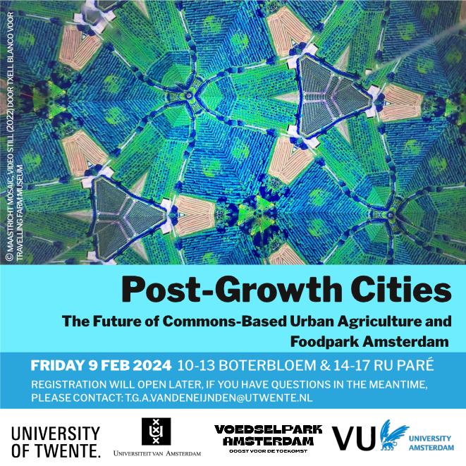 🌆 Ready to shake up the city vibes? Join our Symposium on Post-Growth Cities on Feb 9th for mind-bending talks, led by our inspiring organising crew linked with <a href="/Voedselpark020/">Voedselpark Amsterdam</a>. 
👉linkedin.com/events/post-gr…
#PostGrowthCities