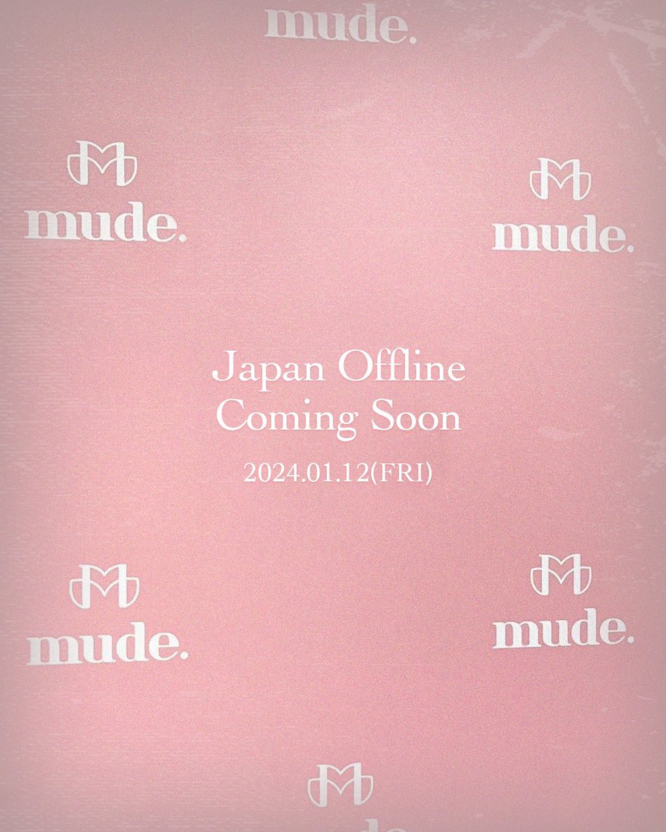 mude_jp's tweet photo. 日本再上陸🇯🇵
2024年1月12日にミュードが日本オフラインに帰ってきます！

直接ミュードアイテムを試して
購入できるようになりました✨
（LOFT, ハンズ, アインズ&amp;トルペ etc.）

たくさんの方のお手にとっていただければ幸いです！見つけた報告もお待ちしております♡ https://t.co/3vtHfa57Ny