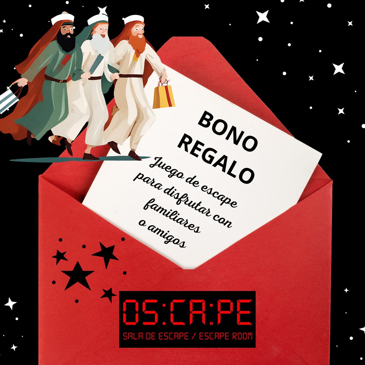 🏃🏽‍♂️🏃🏻‍♀️🎁👑👑👑¿Corriendo a por los últimos regalos? 😅

💡¡Te ayudamos! ¡Regala Oscape! Una experiencia de juego de escape para disfrutar con amigos o familiares. 

✍🏻 Envíanos un email a oscape@oscape.es y te lo preparamos 🚀

#huesca ##regalodereyes #saladeescape #juegodeescape