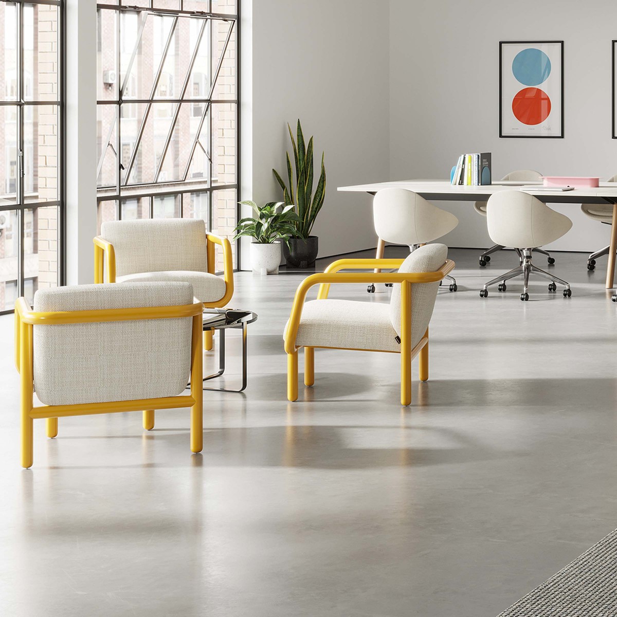 Meet Percy, a bold, graphic chair made of cool steel and immaculate upholstery with oversized surfaces for dramatic - or subtle - expressions of colour. You can design the NaughtOne Percy to fit in anywhere. Go bold and bright to make a statement. #GetModern