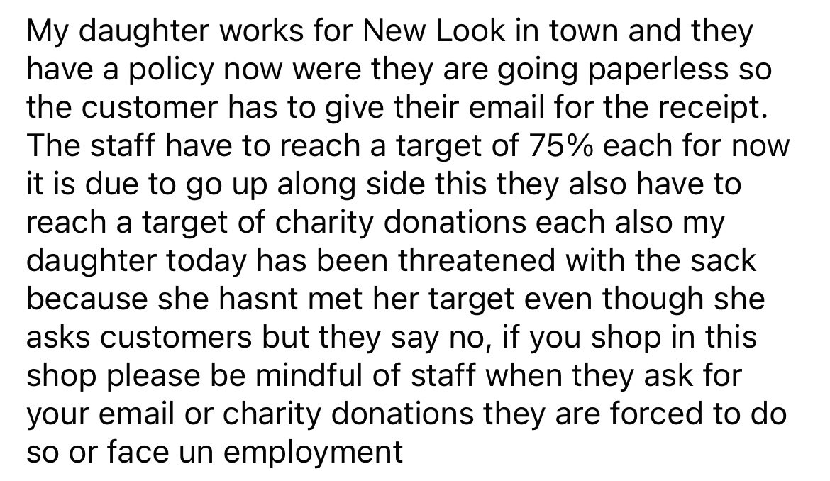 MrsBurrows1972's tweet photo. @newlook very interesting read this on another very popular social media site. Posted on an extremely popular site in our town!!! If this is correct then shame on you!!! This is not targets it’s bullying!!! https://t.co/sLXcyq5DfX