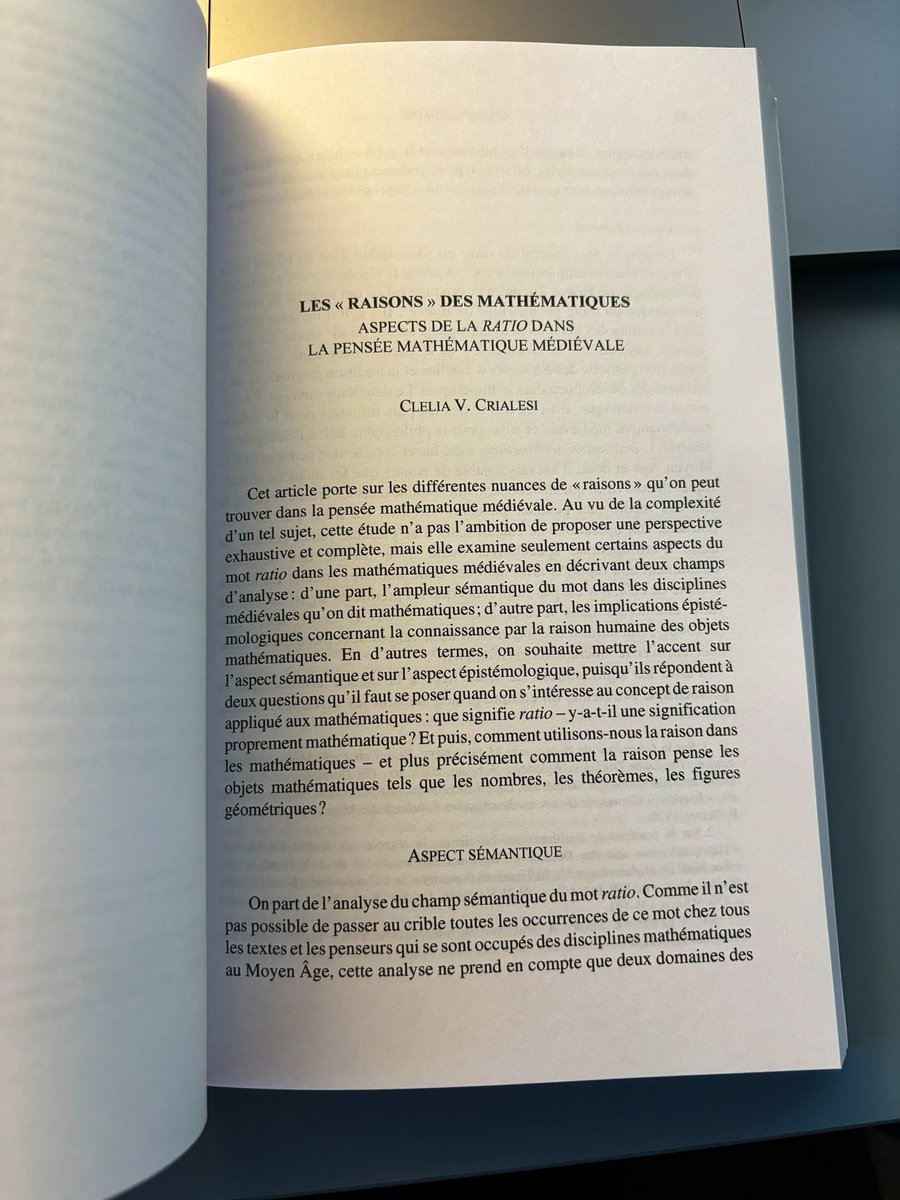 CleliaCrialesi's tweet photo. Kicking off the new year with good news. My study on the meaning of the word _ratio_ in medieval mathematics (and mathematical thought) has been published chez Vrin within a book edited by Dominique Poirel.
#HistMath #medievalphilosophy https://t.co/JpvjhGOVBy