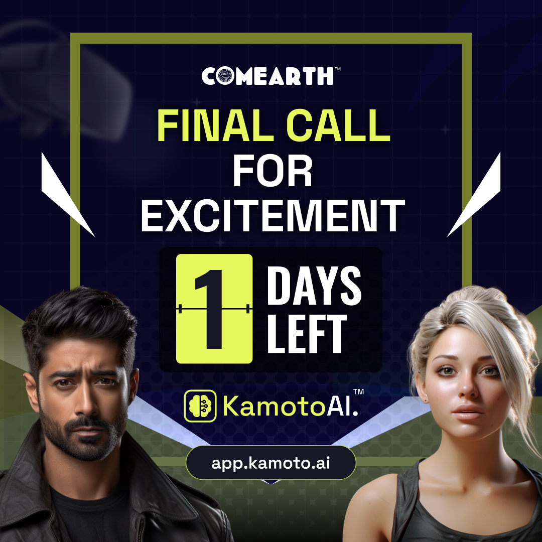It's the final call for excitement – just one day left until the big launch on <a href="/KamotoAI/">Kamoto.AI</a>!

Don't miss out on this thrilling moment – join them for an unforgettable #experience!

Visit : app.kamoto.ai/marketplace

#kamotoai #ai #aichatbot #aiavatars #generativeai #1DayToGo