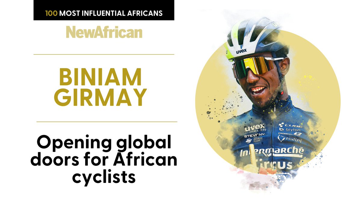 Celebrating @GrmayeBiniam for his recognition among the #MostInfluentialAfricans2023 As a trailblazing Eritrean cyclist, his historic achievements in professional cycling are opening doors and inspiring the next generation🚴🏿‍♂️⬇️ ocean.exacteditions.com/issues/114051/…