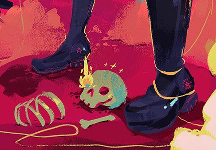 pulchramen's tweet photo. First illustration of the year wooo💖✨🎉
A piece that’s been somewhat influenced by my recent personal life, I’ve never experienced a death before so it’s not really a concept that’s ever been in my art.
I really enjoyed painting her, she cleared my heart a bit. https://t.co/5t8nmlL6SH