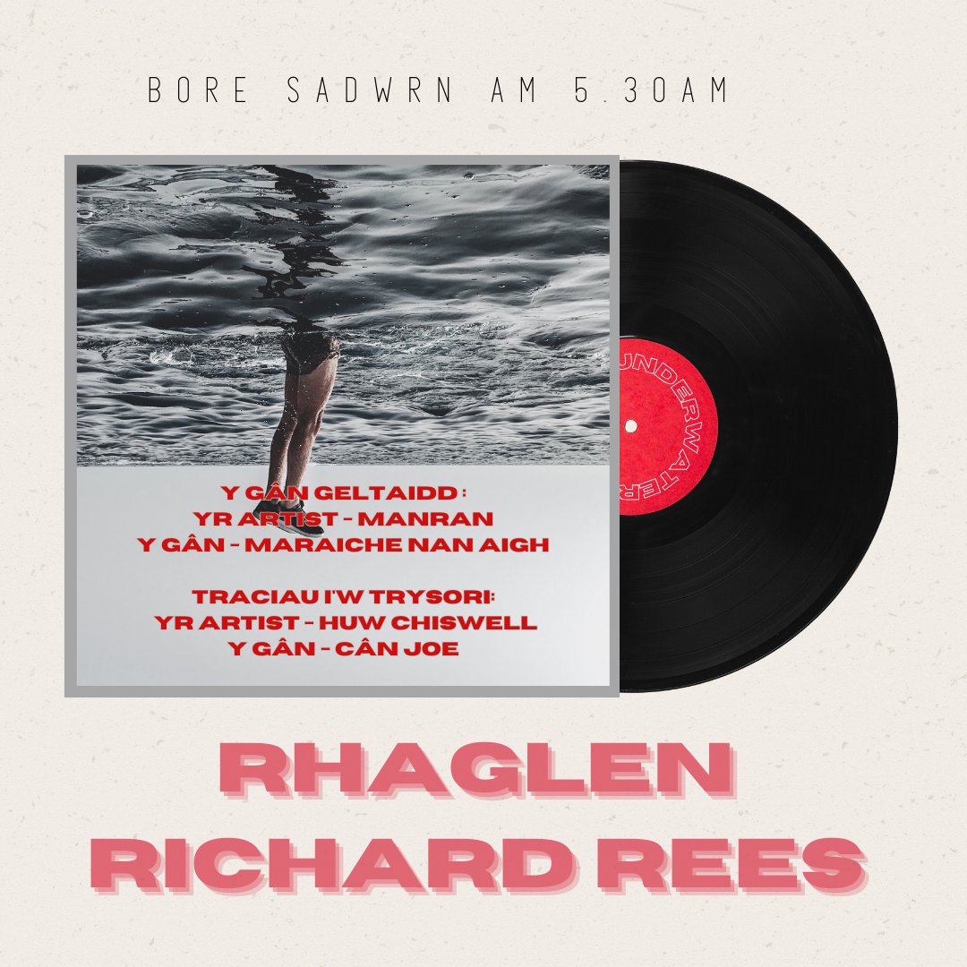 Telesgop (@telesgop) on Twitter photo Ar Raglen Richard Rees bore fory;
- Y Gân Geltaidd gan Manran
- A ‘Cân Joe’ gan Huw Chiswell
Cofiwch wrando 🎶🎧
📻 <a href="/BBCRadioCymru/">Radio Cymru</a>
⏰ 05:30 Ar Raglen Richard Rees bore fory;
- Y Gân Geltaidd gan Manran
- A ‘Cân Joe’ gan Huw Chiswell
Cofiwch wrando 🎶🎧
📻 <a href="/BBCRadioCymru/">Radio Cymru</a>
⏰ 05:30