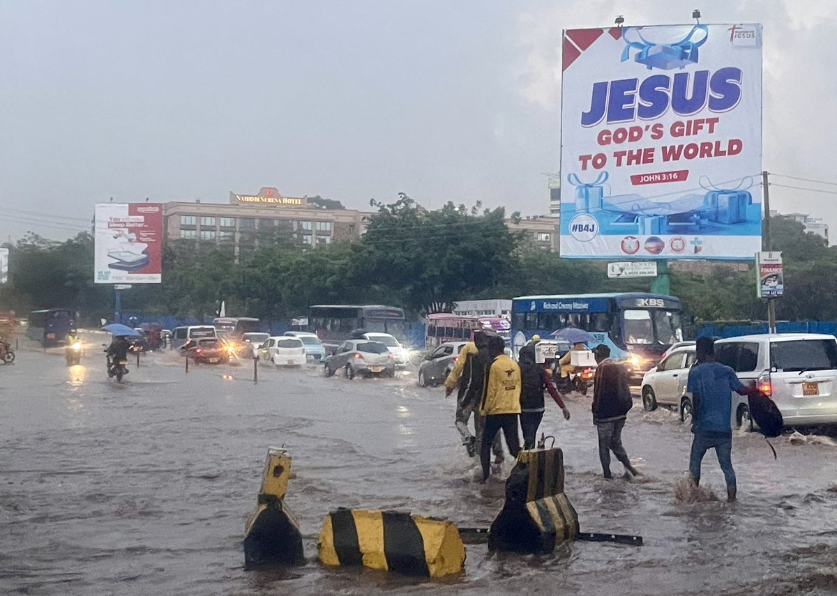 RAINS have finally landed in Nairobi and the drainage is so poor that now we say “JESUS - God’s gift to the world” for those who believe.