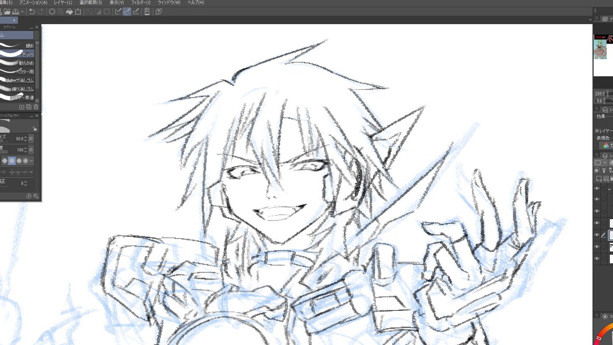 またよその子描いている(*˘ц˘)Φ_
しかも今回は男の子です。 
