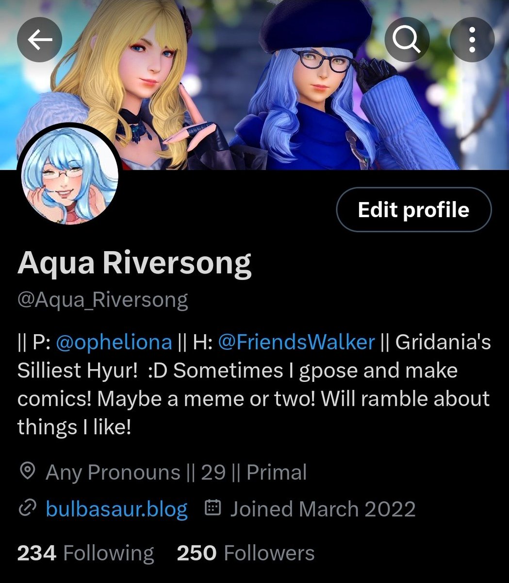 SapphireSamba's tweet photo. I reached 250 followers and I wanted to give back!

Winner will get:
- Woodland Wardens Attire (FF14 Store)
- Steam Key of Vampire Survivors &amp; its DLC

To enter:
- Like the post!
- Be already following! New peeps ok!
- Comment with a pic of your WoL!

Ends 10 January!  Good luck! https://t.co/0gNT1g9RZg