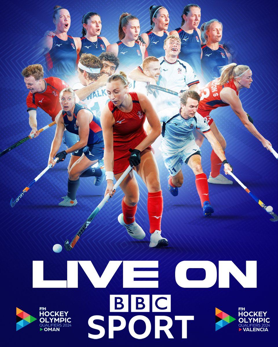 📣 Breaking News 📣 @BBCSport to show all GB matches (13-21 January) at the Olympic Qualifiers on their digital platforms 📱 💻 Read more 📰 👀 greatbritainhockey.co.uk/latest/news/bb… #TeamGB #OlympicQualifiers #RoadToParis #Paris2024 @EnglandHockey @HockeyWales @ScottishHockey
