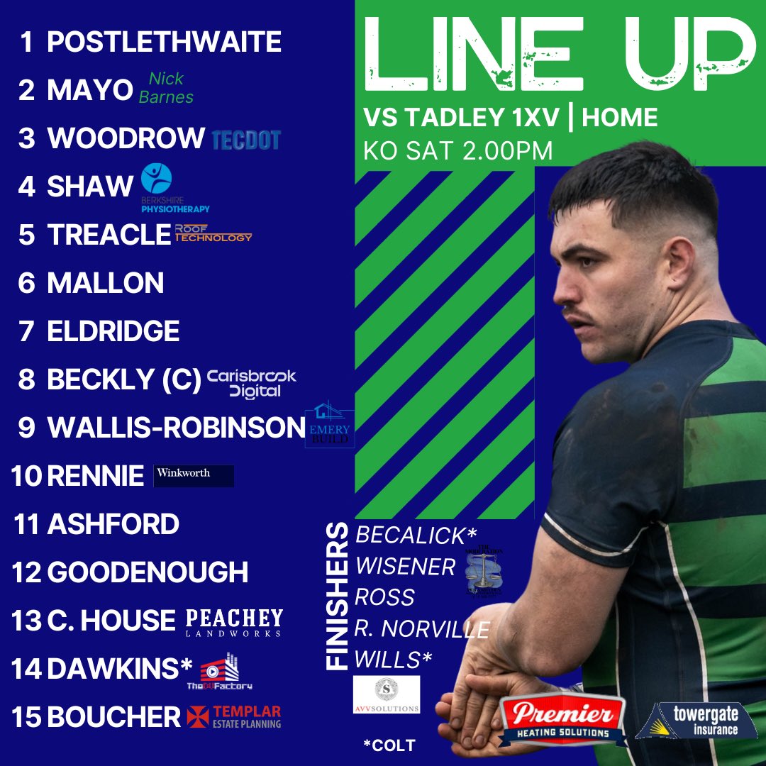 AbbeyRugbyClub's tweet photo. Teams are 🆙

1XV Men 🆚 @TadleyRFC 
Sat 6th Jan | 2pm KO
📍 RG4 8XA

2XV Men 🆚 @shirehallrfc 
Sat 6th Jan | 2.15pm KO
📍 RG4 8XA

1XV @abbeyrfcwomen 🆚 @SuttonEpsomRFC 
Sun 7th Jan | 2.30pm KO
📍 RG4 8XA

#AbbeyRFC https://t.co/6XfIkGSuri