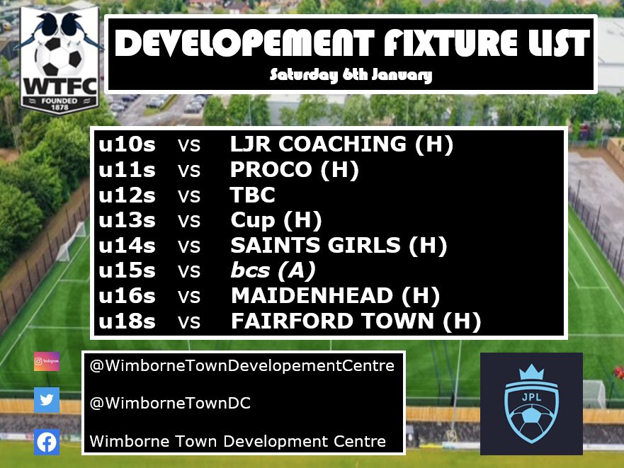 🗓️DEVELOPMENT WEEKEND FIXTURES🗓️