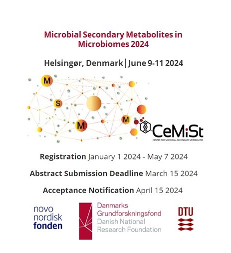 Join us for the 3rd international conference Microbial Secondary Metabolites in Microbiomes 2024. Registration is open! For more information and registration: conferencemanager.dk/cemist2024msmm…