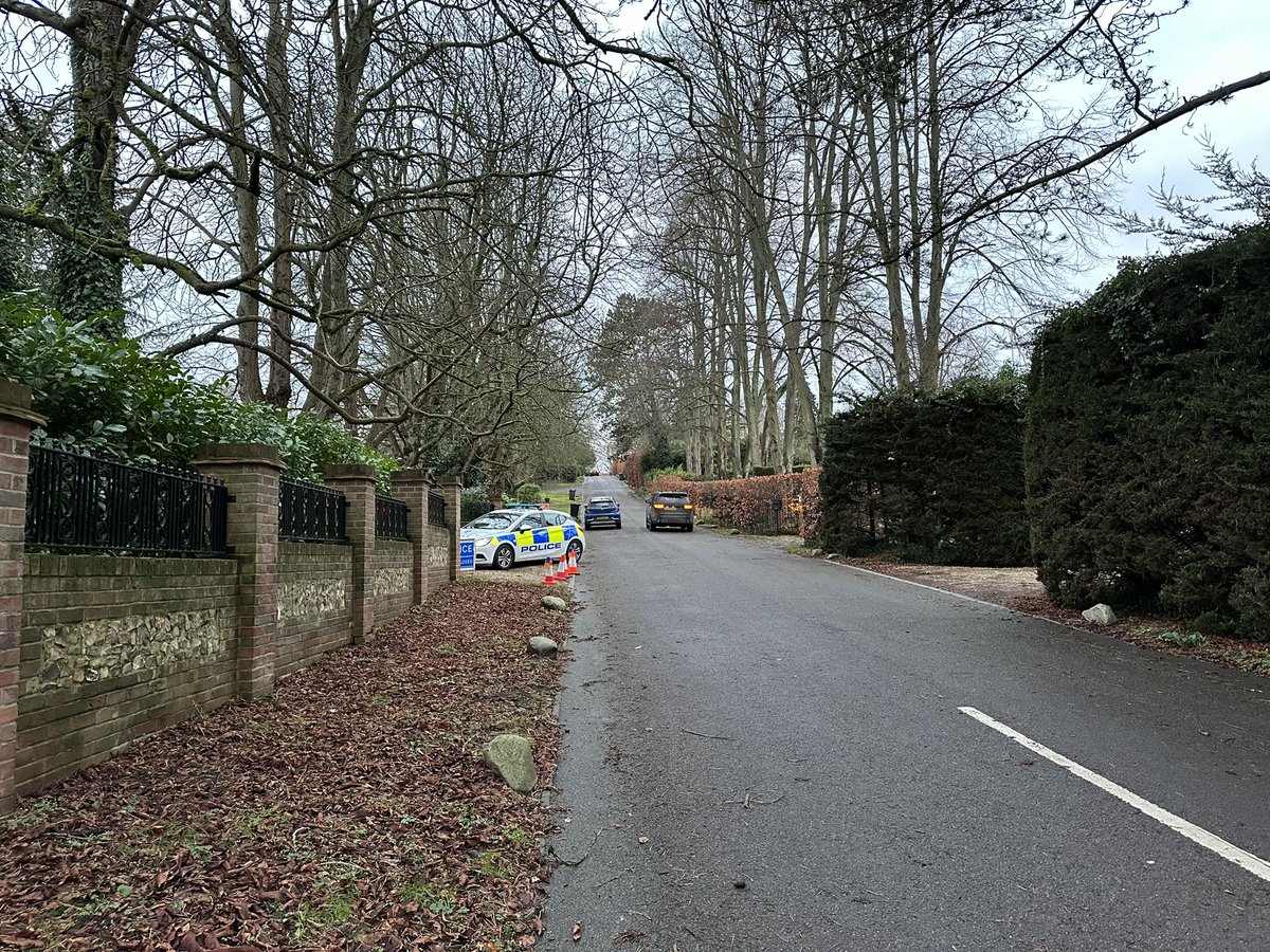 GHRBerksHants's tweet image. The scene this afternoon in #Pangbourne where Police found a 56-year-old woman with a fatal stab wound yesterday evening. They attended the junction of Flowers Hill and the A340 Tidmarsh Rd after reports of a car crash.