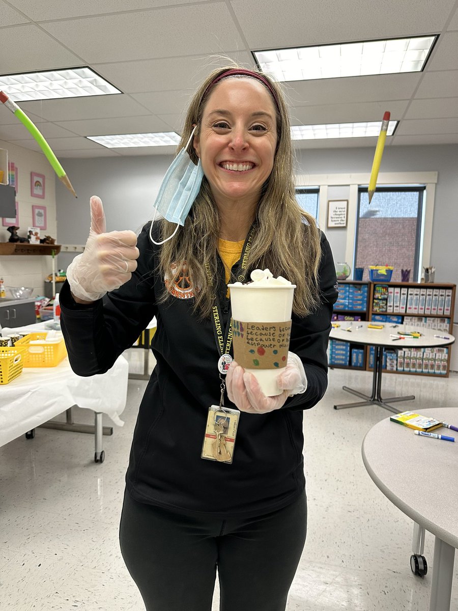 Enjoying a special, customized hot cocoa treat from Danielbucks at <a href="/SterlingElem/">Sterling Elementary</a>. What a fun service leadership project created by <a href="/MrsDanielGifted/">Jennifer Daniel</a> and her FUSION students! #HappyFriday #LCPSgifted <a href="/LCPSOfficial/">LCPS News</a>