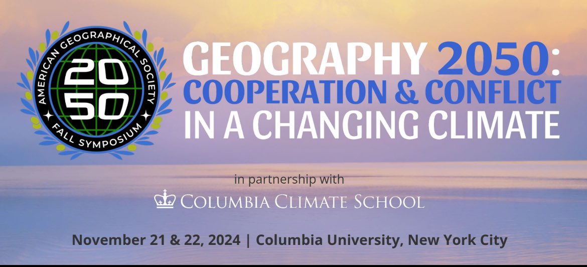 #HappyNewYear from AGS! 🎆 Make sure to mark your calendars for November 21-22, 2024 for our 10th Geography2050 with @columbiaclimate! 🌍 Read more and learn about how YOU can join us as a sponsor here: geography2050.org/symposium-2024 #geography #geoAI #geopolitics #geoscience #gis