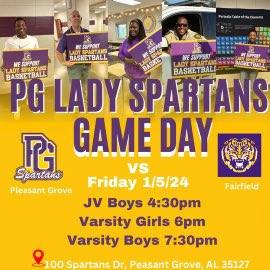 pghswbb's tweet photo. Friday nights at Pleasant Grove High School (Alabama) 

Join us tonight as Pleasant Grove Lady Spartans Basketball take on the Fairfield High Preparatory School Lady Tigers https://t.co/AX7X29QXsg