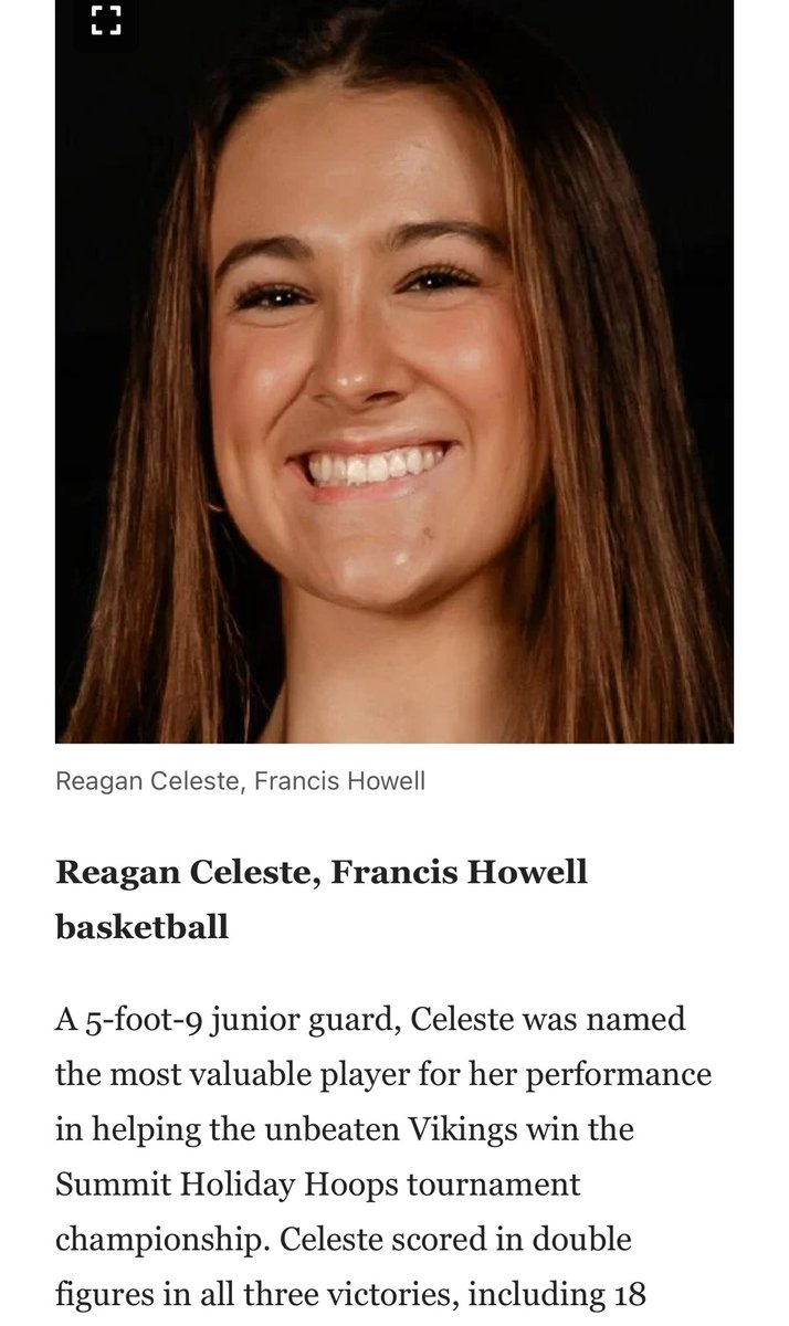 Howell Girls BBall (@fhladyvikingbb) on Twitter photo Our very own <a href="/celeste_reagan/">Reagan Celeste</a> took home high school athlete of the week honors for her performance in the Summit Holiday Hoops tournament!
Congratulations Reagan! Keep it rolling!
#HEART
stltoday.com/sports/high-sc… Our very own <a href="/celeste_reagan/">Reagan Celeste</a> took home high school athlete of the week honors for her performance in the Summit Holiday Hoops tournament!
Congratulations Reagan! Keep it rolling!
#HEART
stltoday.com/sports/high-sc…