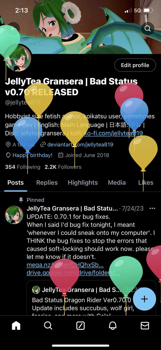 jellytea819's tweet image. Balloons
