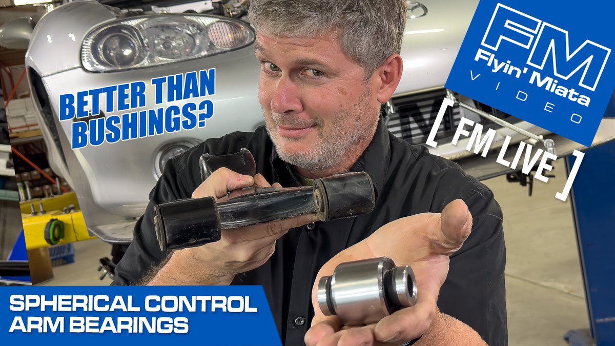 FlyinMiata's tweet image. Now on YouTube in 4K!
youtu.be/CvLZzBYp3Vk?si…
#spherical #bearings #suspension #bushings #controlarms #street #track #live #video #youtube #fmlive #keithtanner #miata #parts #performance #handling #QandA #tech #talk #FM #FlyinMiata