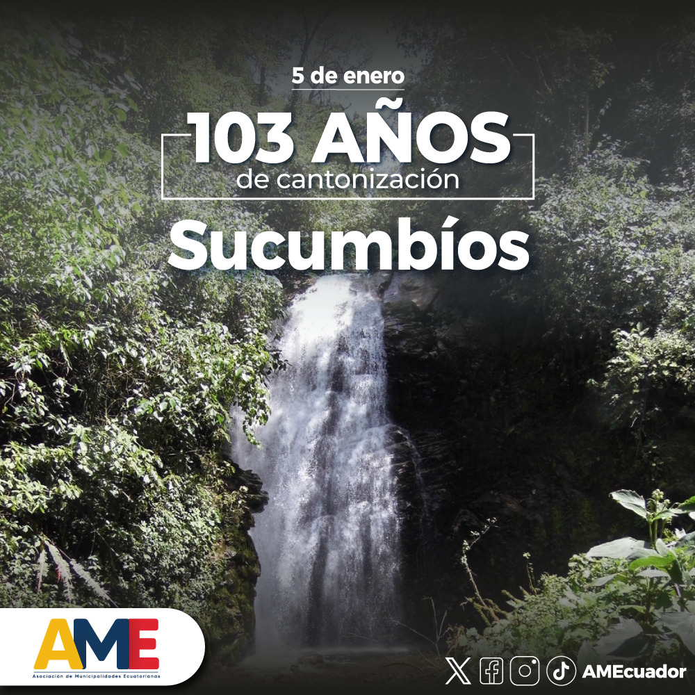 #AMERegional1| Hoy, el cantón #Sucumbíos cumple 103 años de vida, tierra próspera de hombres y mujeres trabajadores. #AMEsaluda a su gente y al alcalde Ernesto Buitrón.  
Auguramos éxitos en su aniversario.