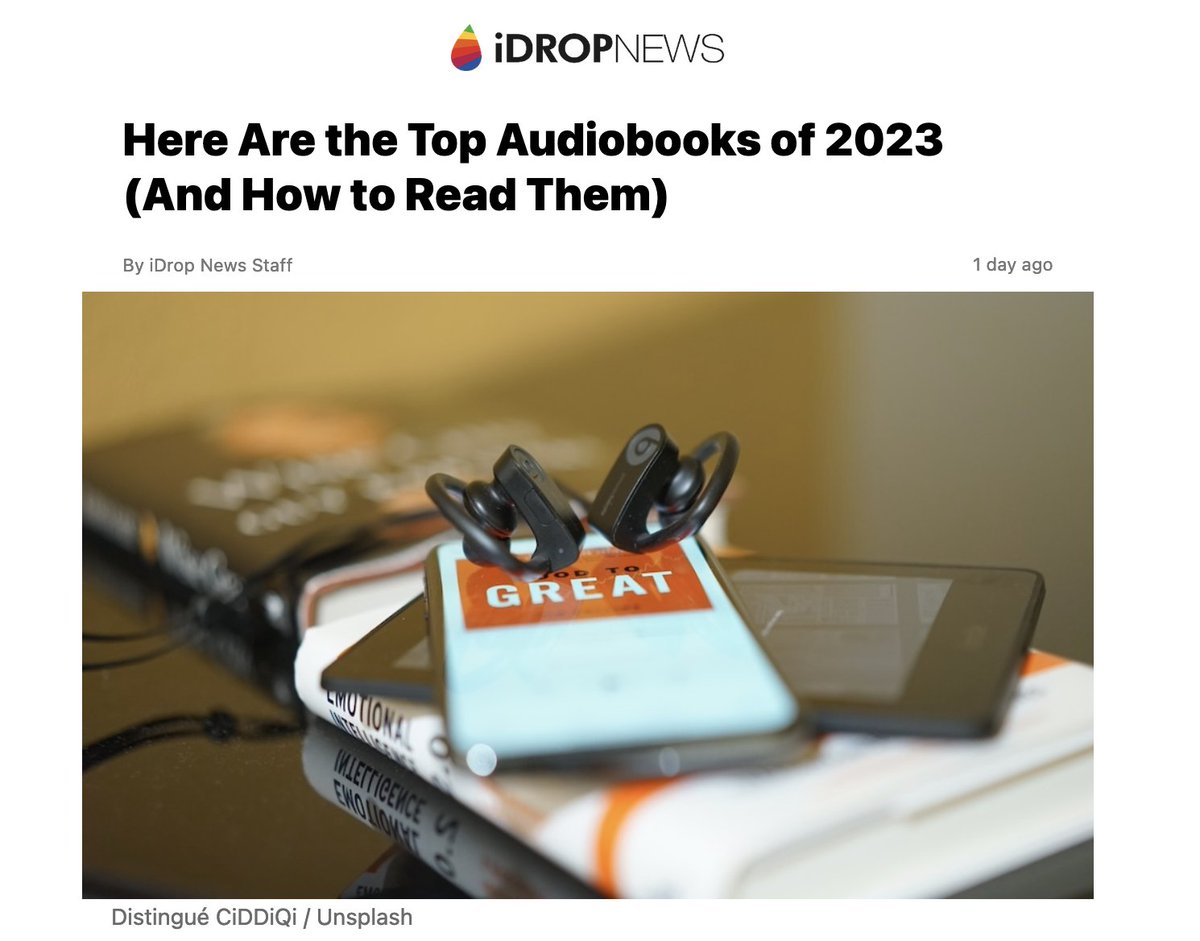 KirkusAudiobook's tweet image. .@iDropNews Thanks for your spotlight "Here Are the Top Audiobooks of 2023" featuring #AudioFile #BestAudiobooks2023 #FridayListens #FridayReads #NewYearNewListening  idropnews.com/news/here-are-…  full list audiofilemagazine.com/best-audiobook…