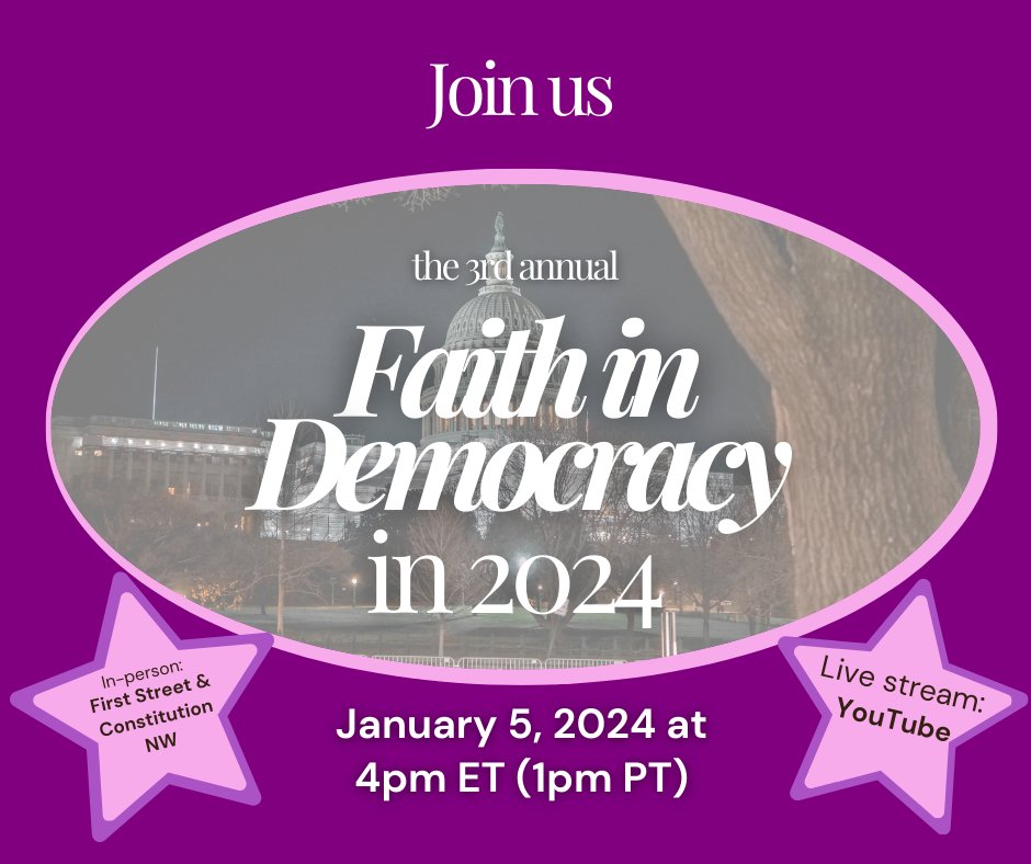 Our director @JimWallis will join @franciscannet for a interfaith vigil to protect democracy in 2024 WHEN: TODAY, 4pm-5pm WHERE: On Capitol grounds at Constitution Ave NW & First Street Watch online: youtube.com/@FranciscanAct…