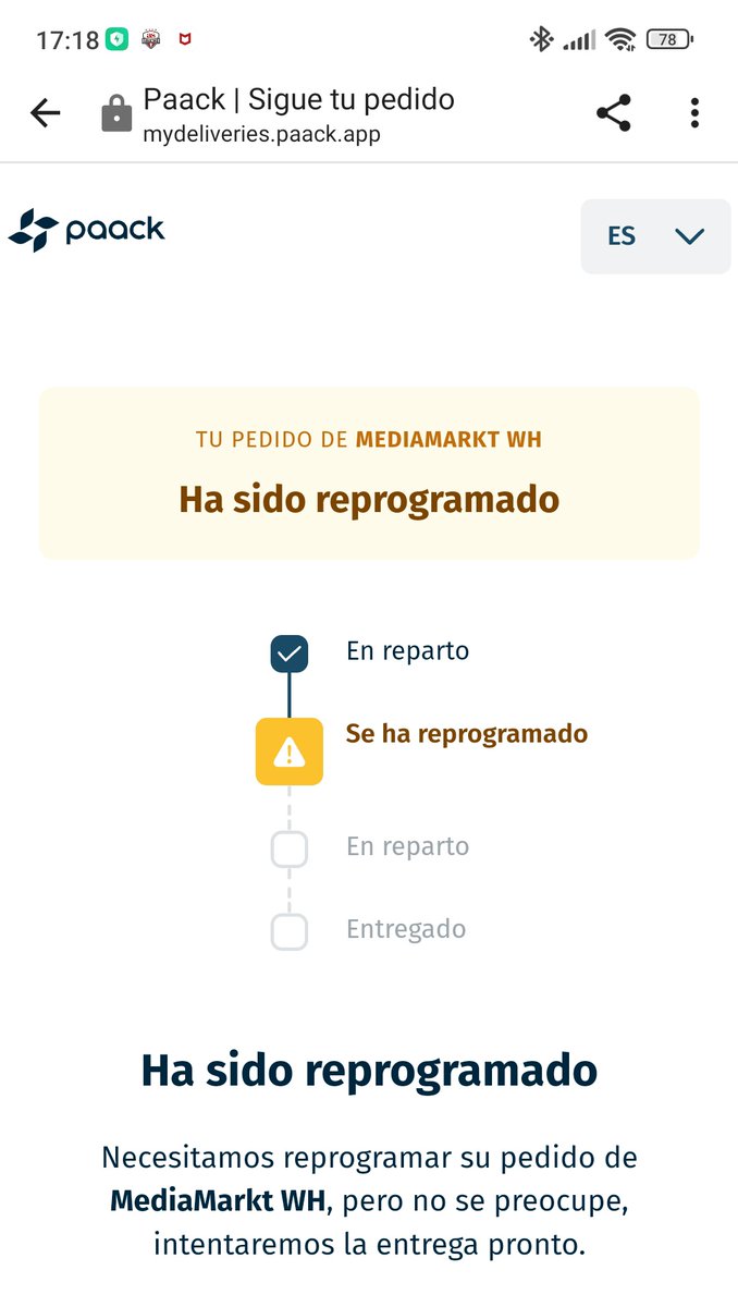 AAnsodi's tweet photo. @MediaMarkt_es y mi paquete? Se supone que llegaba ayer con Paack, todo el día en casa y ahora sale así... Un servicio de vergüenza!! https://t.co/K6Wn0hYJgb