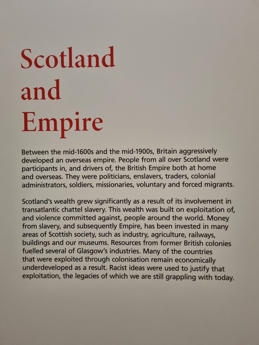 If you know your history...

'Glasgow - City of Empire' exhibition at Kelvingrove Art Gallery and Museum featuring the Green Brigade's 'Black Lives Matter' street sign action from 2021.

Video of the action: youtu.be/-ISrXeztkGE?si…