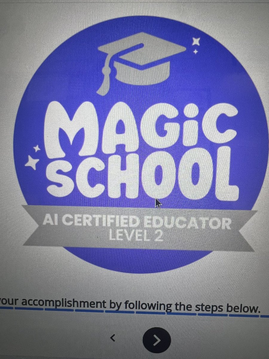 toshamac10 (@toshamac101) on Twitter photo MagicSchool AI certification 2 completed.
<a href="/TCBOE/">Talladega Co Schools</a>
<a href="/TCBOE_CMS/">Childersburg Middle School</a> MagicSchool AI certification 2 completed.
<a href="/TCBOE/">Talladega Co Schools</a>
<a href="/TCBOE_CMS/">Childersburg Middle School</a>