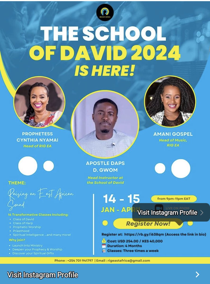 DapsGwom's tweet photo. EAST Africa!!!
God is calling you!!it's a four months course!!Hurry Join us!!
#schoolofDavidEastAfrica2024 https://t.co/UEdE48UFes