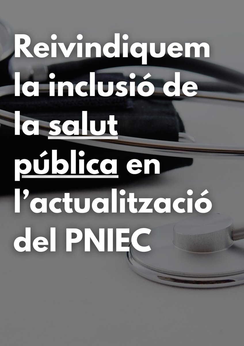 Malgrat ser un dels seus objectius, el PNIEC no presenta polítiques ni mesures que milloren la salut de les persones. Des d’Agró volem parar atenció en la necessitat d’incorporar la salut en pla i fem algunes propostes per assolir-ho 👇🏾
accioecologista-agro.org/ae-agro-reivin…

#Salud #Clima