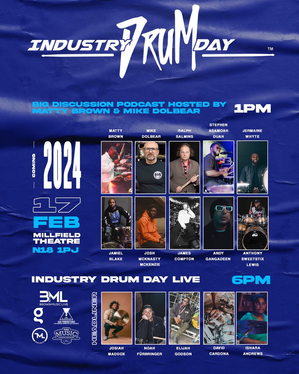 Industry Drum Day Live Early Bird tickets are on sale now! 
Limited amount of early bird tickets are available if you’re quick
millfieldtheatre.co.uk/whats-on/indus… 🎫

Incredible Line Up 

Headliner - Josiah Maddox 🇺🇸

<a href="/stephenasamoahd/">SJ</a> <a href="/ralphsalmins/">Ralph Salmins</a> <a href="/MckNastyMusic/">MckNasty</a> <a href="/MrJamielBlake/">Jamiel Blake</a> and more …