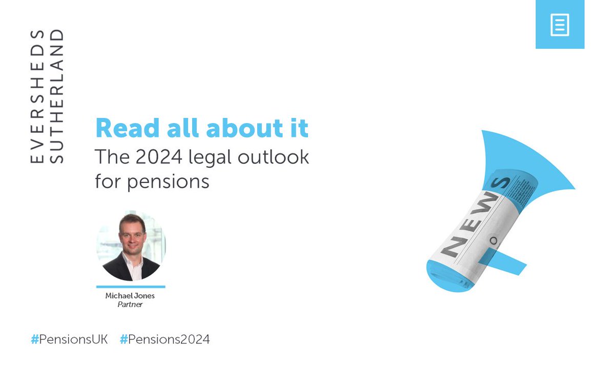 ESpensionlaw's tweet image. Following a busy year for pensions in 2023, Partner Michael Jones speaks to Professional Pensions on what lies ahead in 2024. Read the article here: professionalpensions.com/feature/416065… [login may be needed]
#PensionsUK #DBFundingCode #DCSchemes