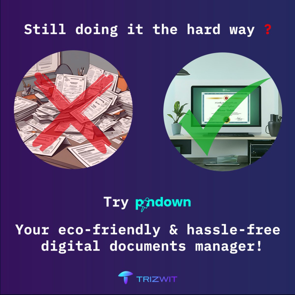 trizwit's tweet image. 🌐 Elevate your documents with Pindown – the eco-friendly, hassle-free digital document manager! 🌿💻 Say goodbye to paper waste and hello to efficiency. Make the switch today! 🔐🌱 #Pindown #DigitalDocument #EcoFriendly #Efficiency #TechRevolution