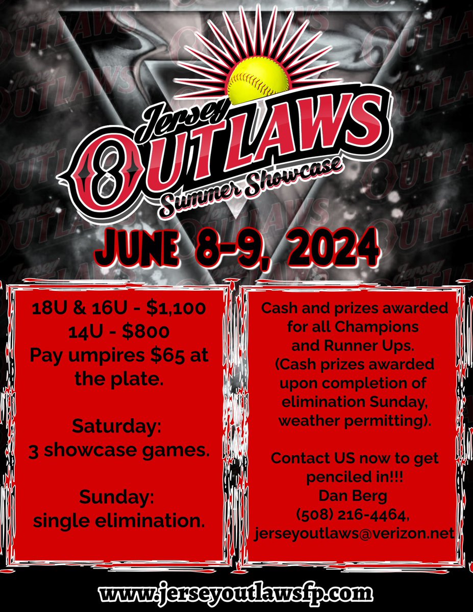 JOutlawsEvents's tweet photo. Jersey Outlaws Summer Showcase

Come play on well maintained fields against excellent competition and we play both a showcase and tournament style format, so you get the best of both worlds.
jerseyoutlaws@verizon.net

18U - 3 spots

16U - 2 spots

14U - 2 spots https://t.co/dbv2b14MYs